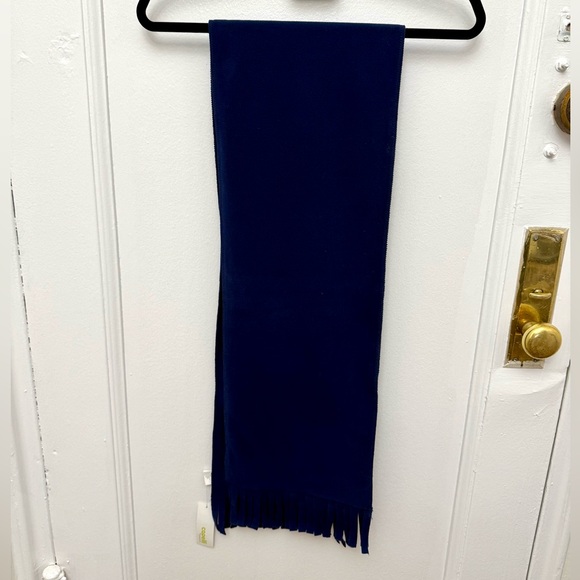 Capelli of New York Accessories - Capelli Of New York Navy Blue Scarf With Fringe Detail Cozy Unisex 64 Inches New